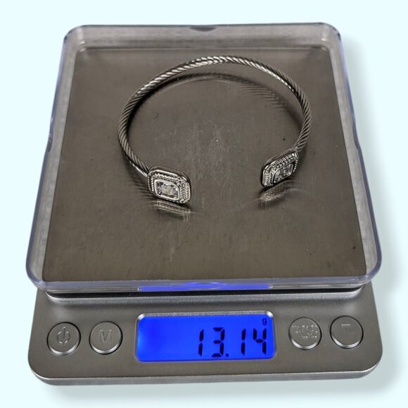 (2/$20) Rhinestone Square Cuff Bracelet - Picture 6 of 6